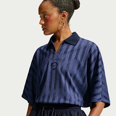 Nike Polo Shirts Women s Black Blue XS