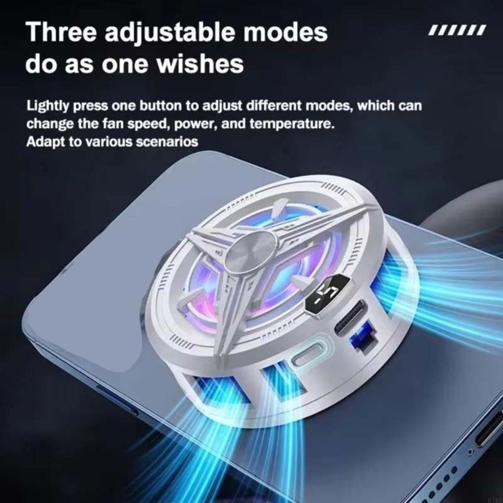 With Blue Light Portable Game Heat Sink Air Cooling LED Light Cooling Fan E-sports Live Streaming