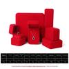 Velvet Jewelry Box with Rounded Corners - Ring, Necklace, Bracelet, Earring Storage