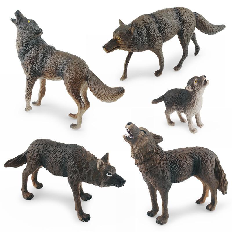 Realistic Pvc Roaring Wolf Model Perfect For Home Decor And Desktop Display