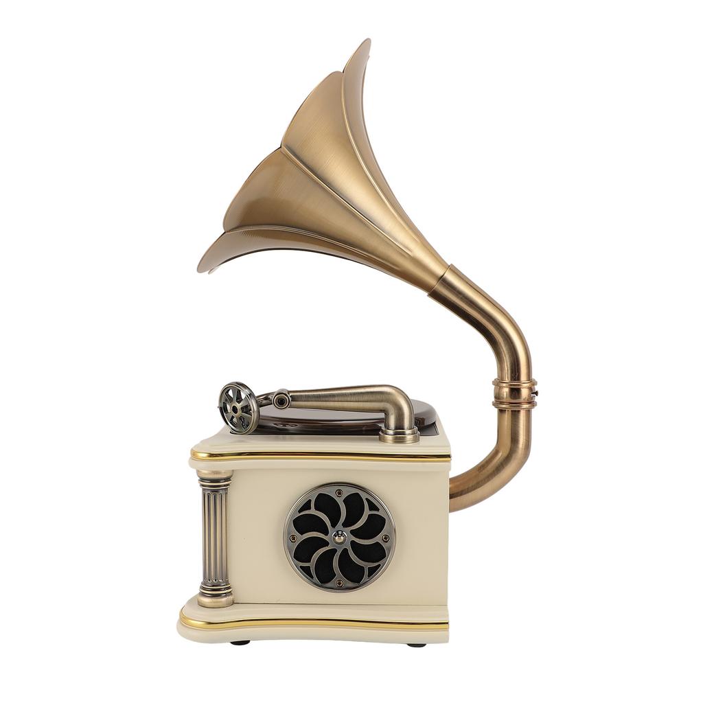 Vintage Gramophone Speaker 2000mAh Input Retro CD Player Radio Speaker