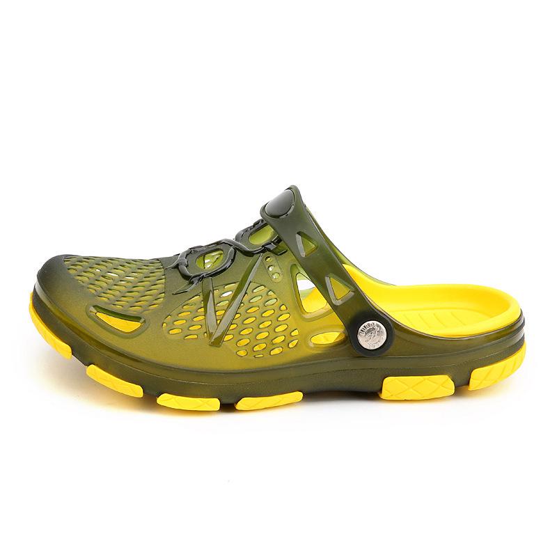 Men's Plus Size Non-Slip Jelly Sandals & Slippers - Summer Closed Toe, Breathable Beach Shoes