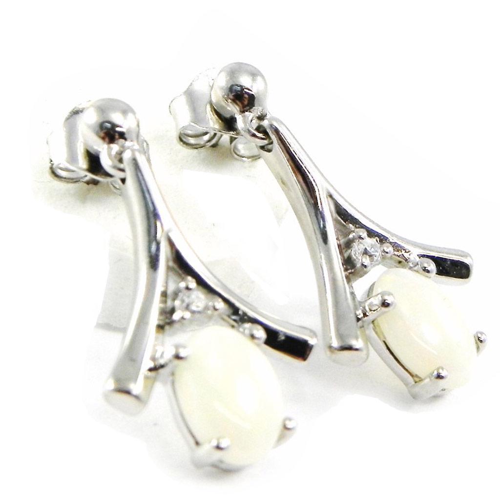 

Les Trésors De Lily [G0777] - Серебряные серьги Goddess Opal Белое серебро (родированное покрытие) - 20x10 мм
