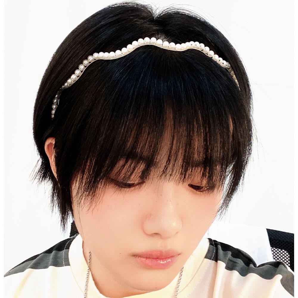 Cute Lovely Korean Sweet White Metal Headwear Hair Accessories Head Hoop Pearl Hair Band Headband