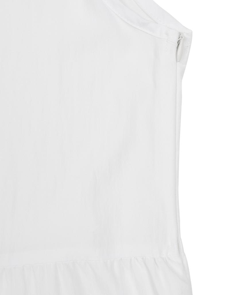 Ohesio Sheer Frill Layered Dress, White