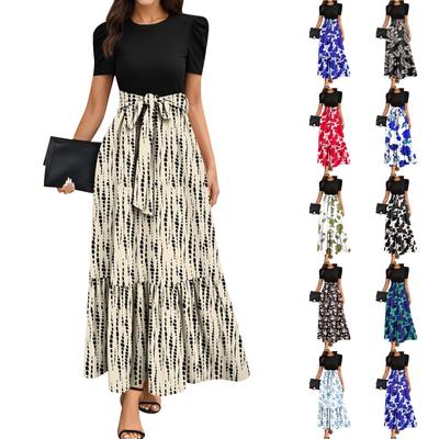 Rochie De Damă, Imprimă Floral, Talie Înaltă, La modă și elegantă