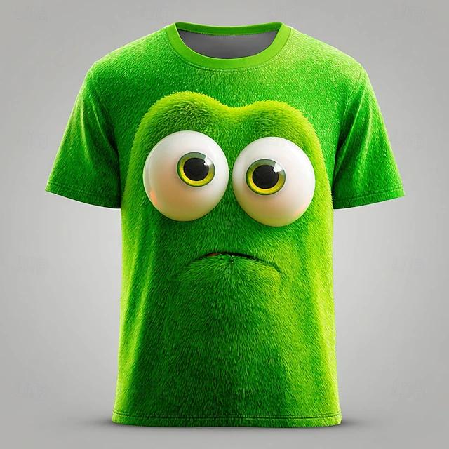 

Funny Big Eyes Face 3d Printed T-shirt boys and girls Summer Casual Short Sleeve Funny Anime T Shirt Street Hip Pop Tops 110