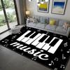 Music Note Area Rug Vintage Music Theme Rugs Non-Slip Floor Mat Door Mats Carpet for Living Room Bedroom Home Decoration