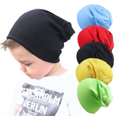 Leuke effen kleur baby kindermuts jongens meisjes baby warme katoenen gebreide muts