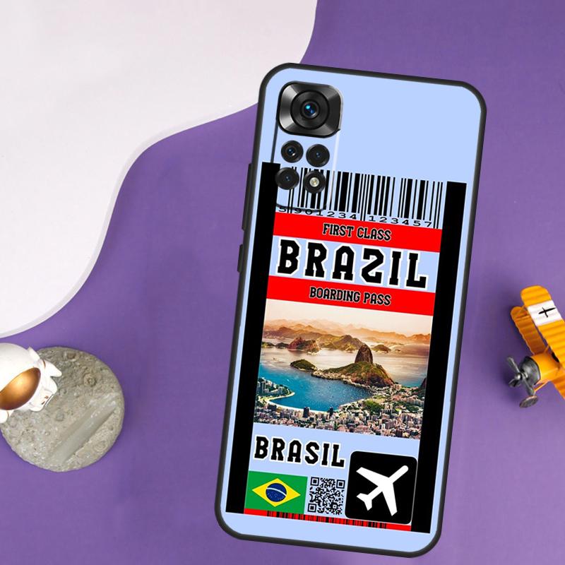 Brazil Passport Case For Xiaomi Redmi Note 13 14 Pro 12 9 10 11 Pro 10S 11S 12S Redmi 14C 13C 10C 12C Cover