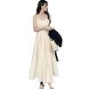 Women's Summer 2024 Sleeveless French-Inspired Pleated Waist Sling Dress
