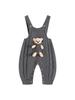 Unisex bawełniane śpioszki z dzianiny z misiem dla noworodka na wiosnę i jesień - Super uroczy design