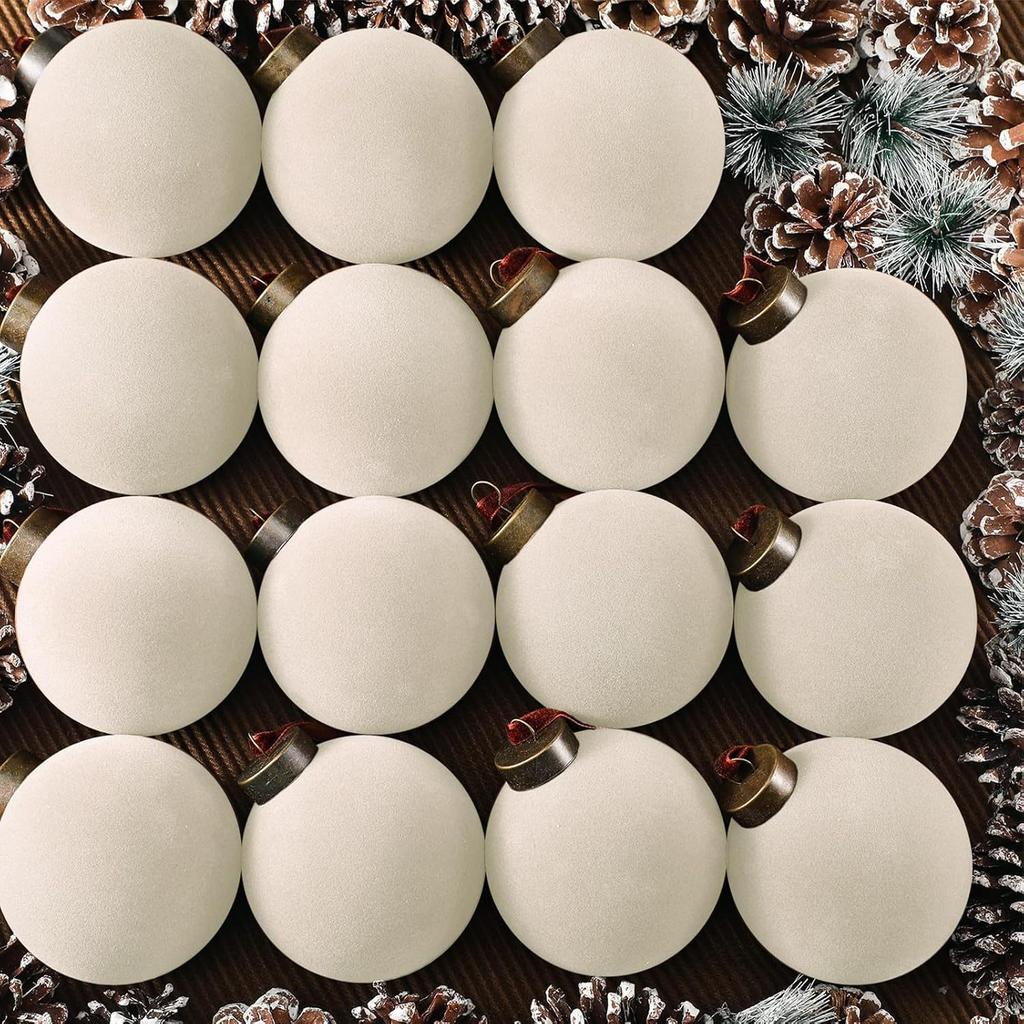 8cm Stoffbezogene Weihnachtskugeln Baumschmuck für Feiertagsdeko Heimparty Geschenk Dekorationen