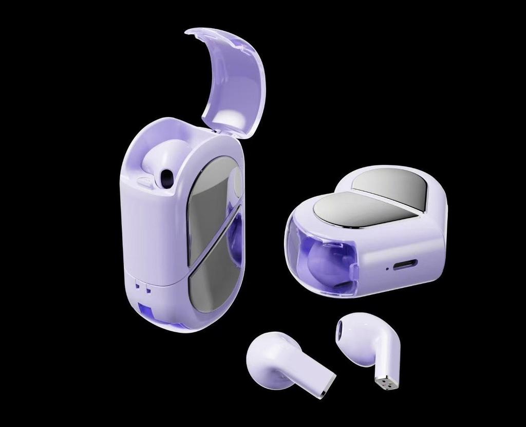 K520 Heart-Shaped Bluetooth 5.3 Wireless Headset with Power Display