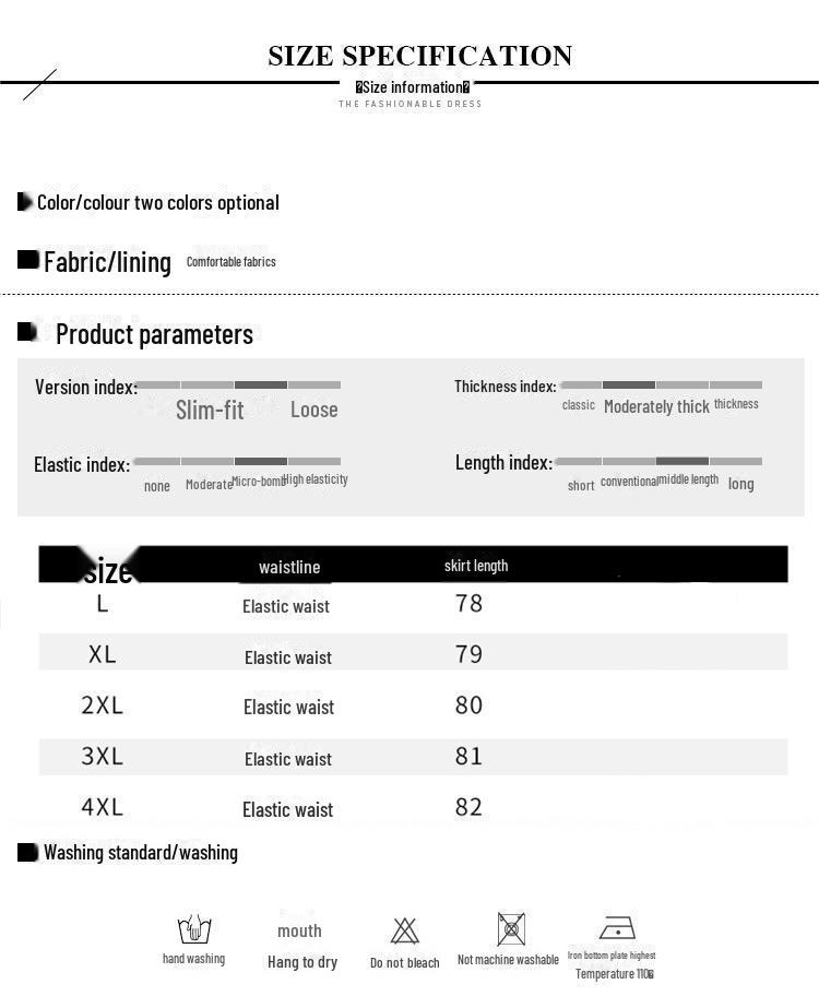 Damen A-Linien-Schlankheitsrock Sommer 2024 für Übergrößen