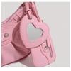 Locomotive Armpit Bag Women's Pleated Crescent Bag, Rivet Tassel, Shoulder Crossbody Women's Bag