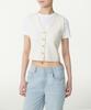 Musinsa Standard Woman Women'S Mini Boucle Button Knit Vest [Ivory]