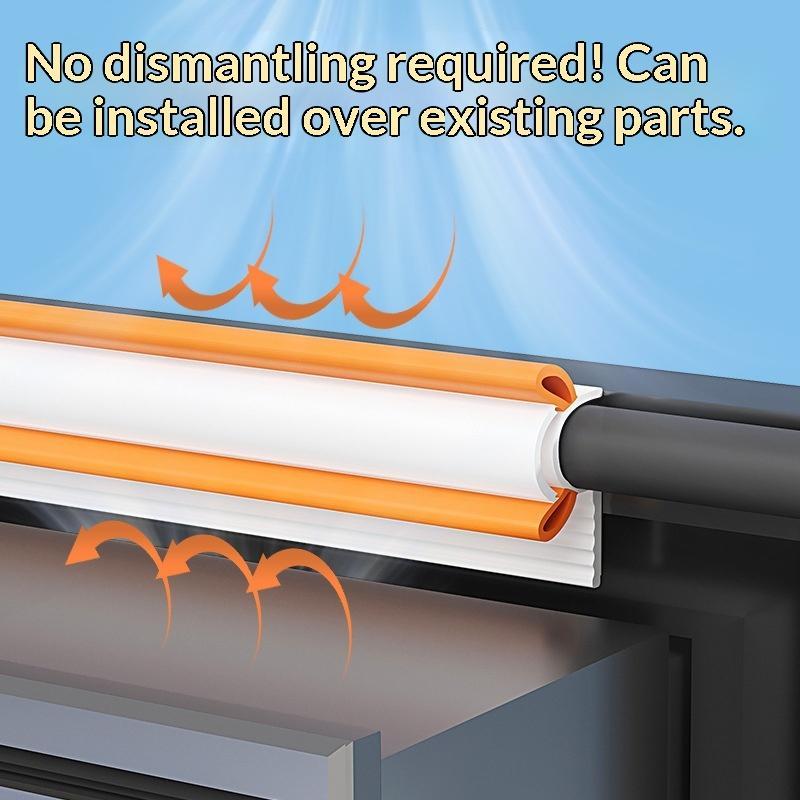 Door Bottom Seal Strip Self Adhesive Weatherproof Dust Proof Noise Reduction Draft Blocker 2.5M for Home Use