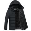 Herren Winter Trendy Kälteschutz Kapuzen Oberbekleidung Waschbar Thermomantel Einfarbig für Outdoor Winddichte Freizeit Oberbekleidung
