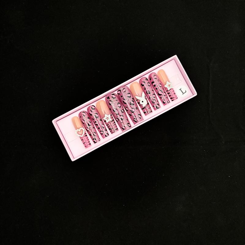 INS Hot Selling Accept Customization Duck Shape Artificial Fingernails Manicure False Nails with Glue Stickers Press on Nails