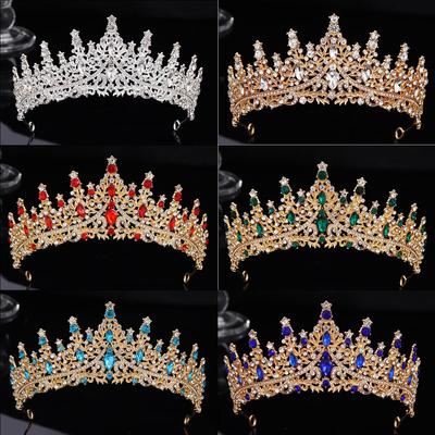 Europäisches Kristall Strass Prinzessinnenkrone Stirnband für Hochzeiten & Geburtstage