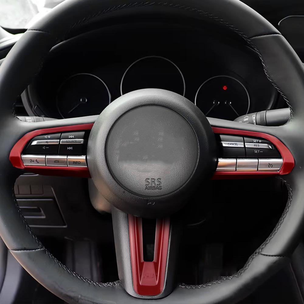Car Steering Wheel Trim Cover for Mazda 3 Axela BP 2019-2025 CX30 CX-30 2020-2025 CX50 CX-50 2023-2025 Sticker