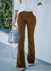 Spring 2025 Women's High-Waisted Micro-Flare Corduroy Pants