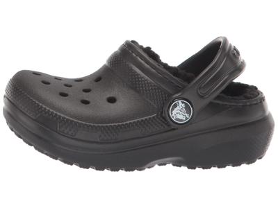 Sandálias Crocs Classic Lined Clog para Crianças, Preto/Preto, Tamanho 19.5cm