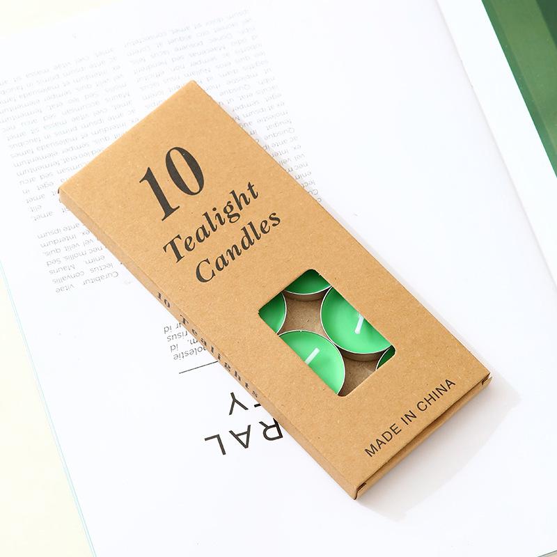 10 PCS/Box Round Candles,Smokeless Paraffin Candles for Romantic Settings,Restaurant Tea House Decoration,Proposal Anniversary