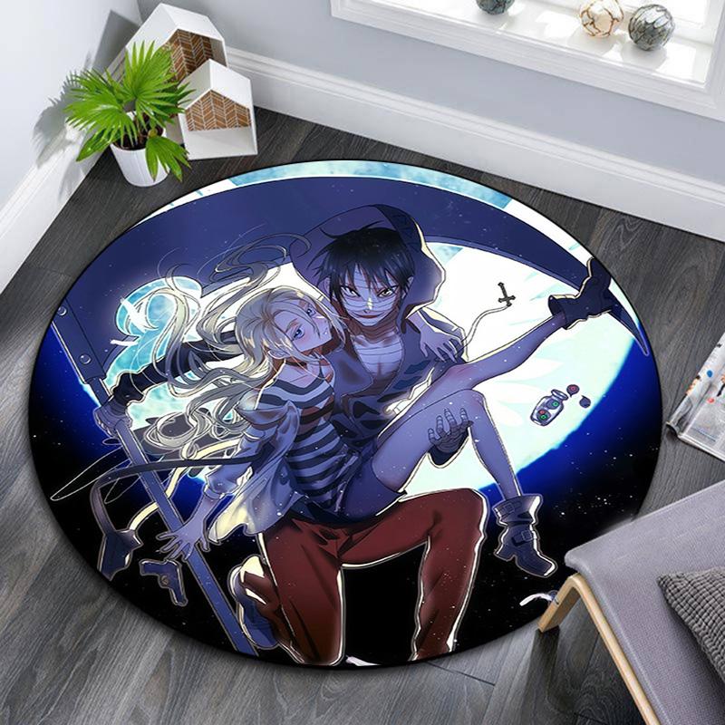 Angels of Death2 Round Area Rug,Carpet Rug for Living Room Bedroom Sofa Playroom Decor,Non-slip Floor Mat