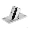 3 Pieces Stainless Steel Boat Deck Handrail Rectangle Base 60 Degree 22mm