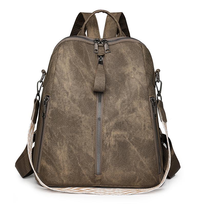 

Women s Backpack for Women Pu Outdoor Retro Soft Leather Casual Backpack European and American Fashion Multi-purpose Commuting Bag