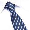 Tie Men'S Dress Wedding Groom Dark Blue Pattern Hand Zipper Free Work Professional Business Tie 8Cm
