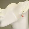 Mediterranean Coral Earrings Round Ball Hook Gold Filled Undyed