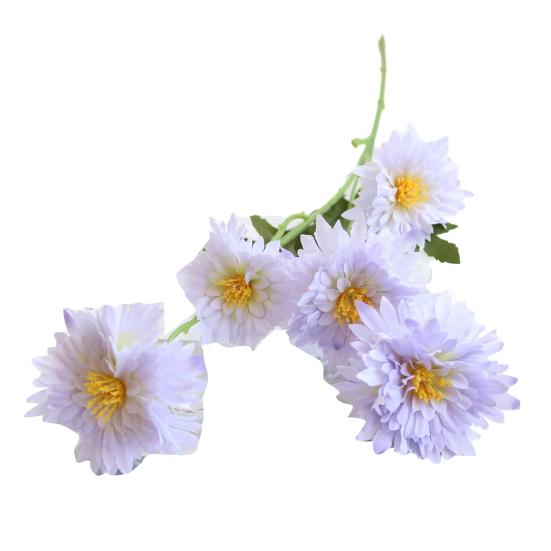 5 Heads Artificial Flower High Simulation Silk Material Realistic Texture Lifelike Bellis Perennis