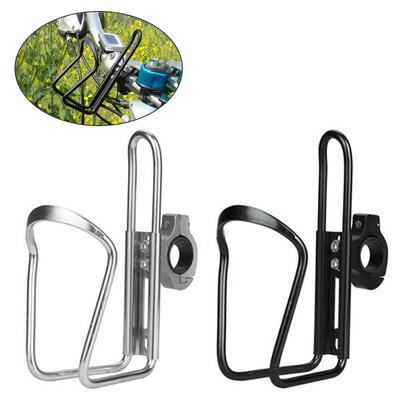 Bicycle Handlebar Water Bottle Holder, Aluminum Frame Mount Bracket with Clip, Practical Water Cage Accessory for Mountain and Road Bikes