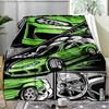 Cartoon City Traffic Scene Fleece Printed Flannel Blanket, Warm Soft Throw Sofa Bed Blanket