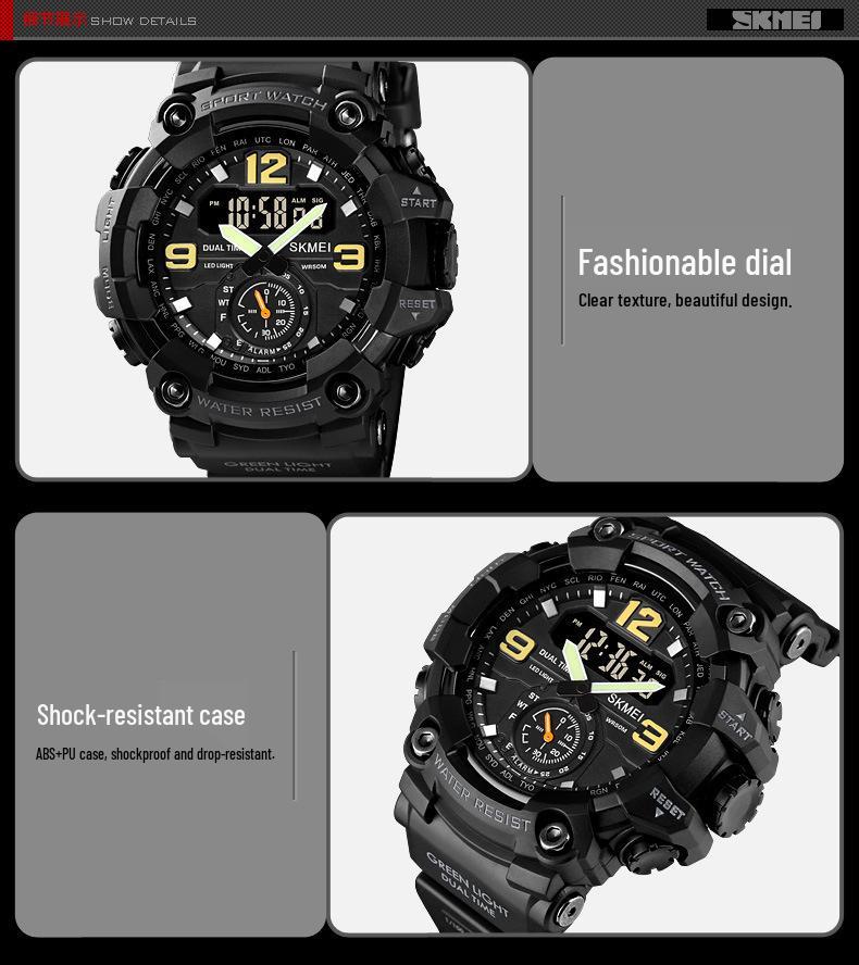 SKMEI Shockproof Men's Outdoor Sports Watch with Large Digital Dial