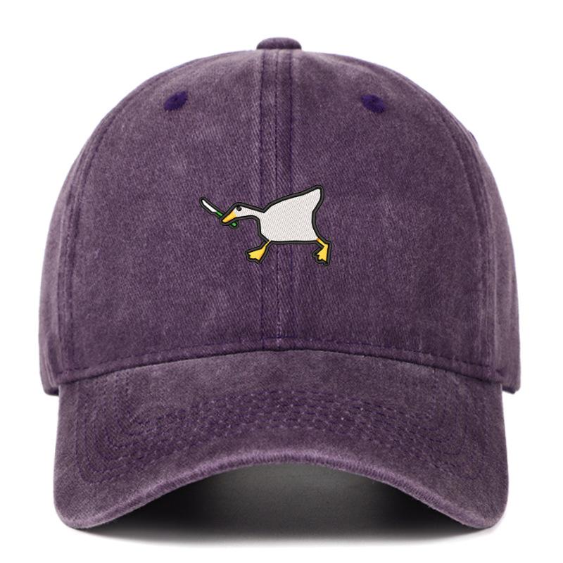 Embroidered Baseball Cap With Goose Pattern For Uninsex Casual And Fashionable City Style Duckbill Cap