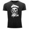 Mens Vintage Shirt Moin Captain Skull Anchor Beard Hamburg Print Shirt-