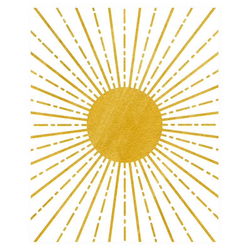 Boho Abstract Wall Art, Nordic Sun Canvas Paintings, Minimalist Sunburst Poster Prints for Living Room Bedroom Wall Decor