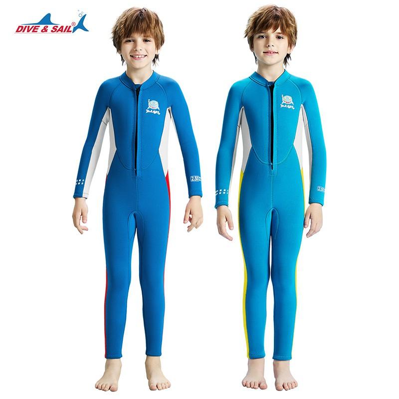 Children's Diving Suit 2.5MM Cold-proof Warm One-piece Boys Middle School Children Snorkeling Surfing Swimsuit