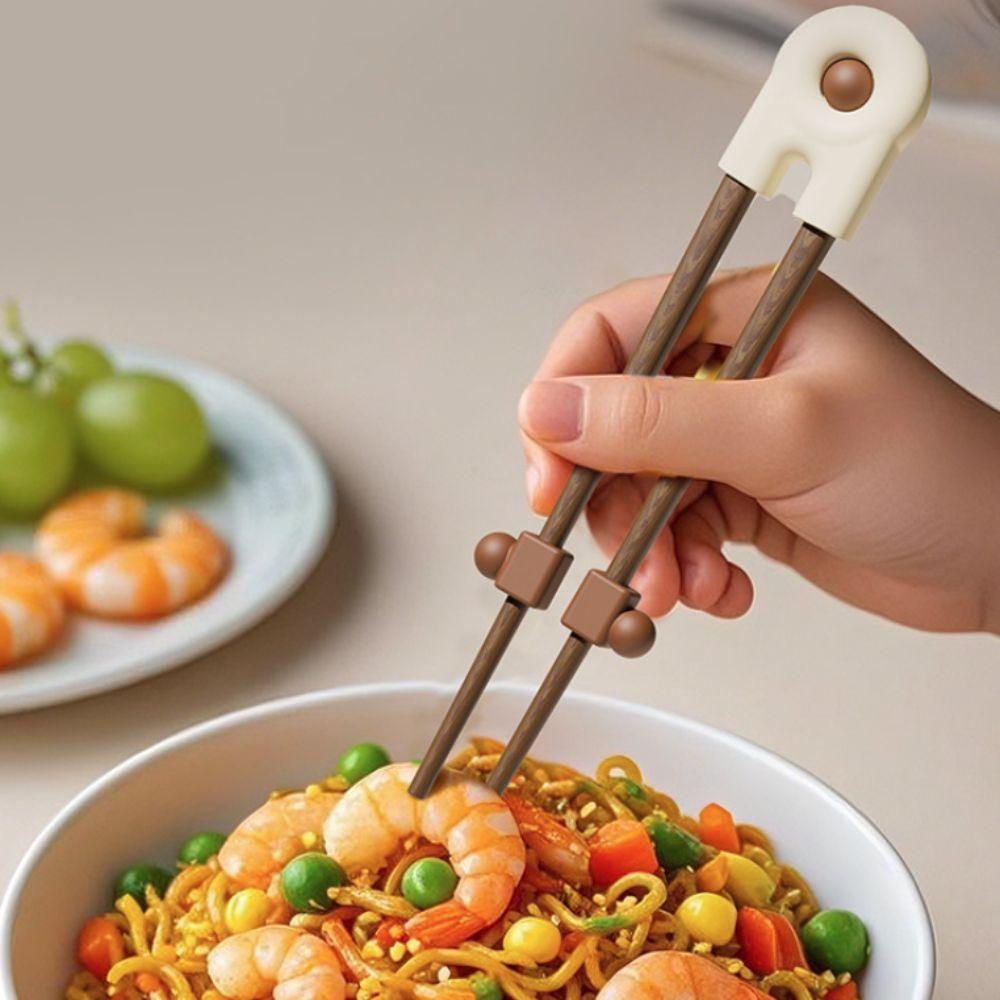 Silicone Connector Kid Training Chopstick Wood Chopsticks Trainer Chopstick Training Helper  Adult