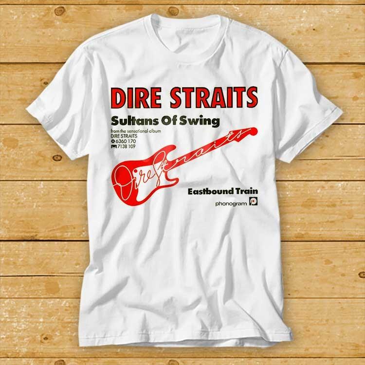 

Dire Straits T Shirt Music Guitar Rock Unisex Gift Fashion Style Top Tee 2121 4XL