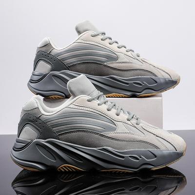 Couple's Running Sneakers Men's Light-soled Leather Breathable Casual Shoes