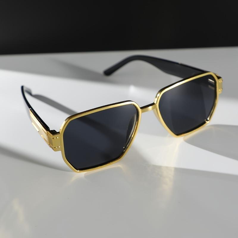 Retro Polygonal Slimming Sunglasses Unisex Fashionable Punk Style Dancing Party Glasses Men's Women's Square Face Suitable