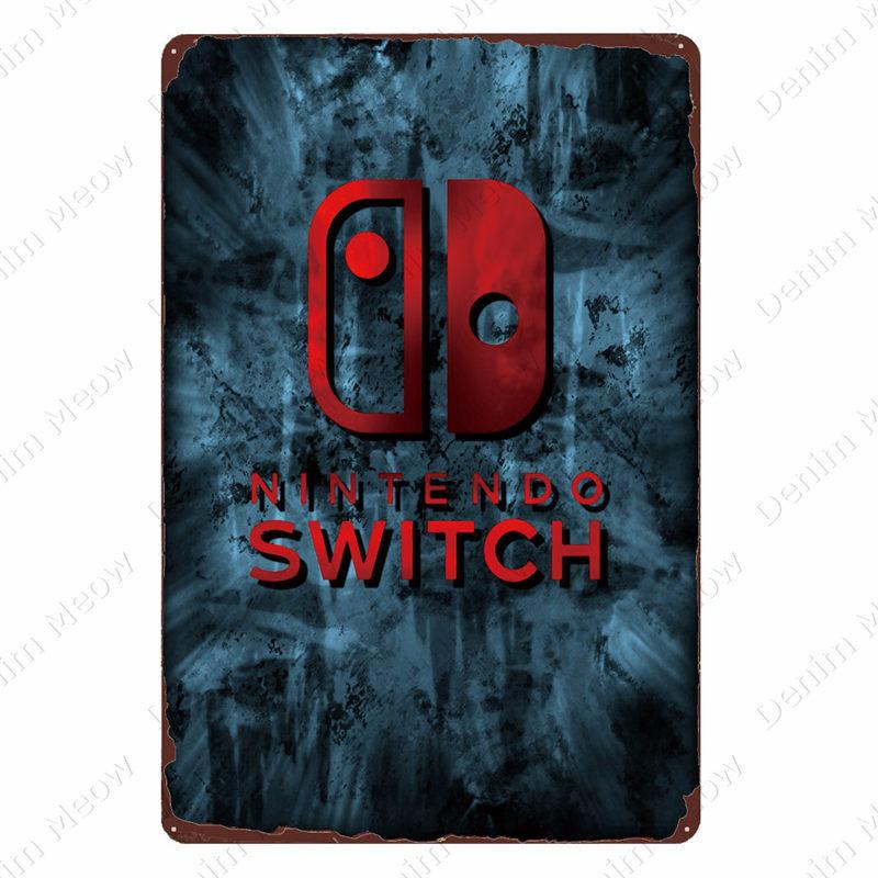 

Відеоігри Вінтажна металева вивіска Ігрова кімната Прикраса дому Fc Game Геймпад Настінний плакат Подарунок для дітей та чоловіків Вітальня Наклейка ZSS62 7.9x11.8In(20x30cm)