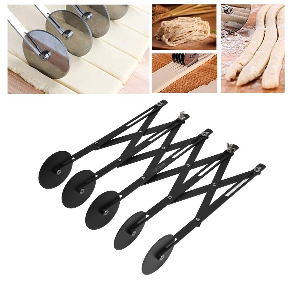 Stainless Steel Pastry Cutter Adjustable Width Pastry Roller Cutter Pizza Cutter  Pastry Cutting 5 Wheel