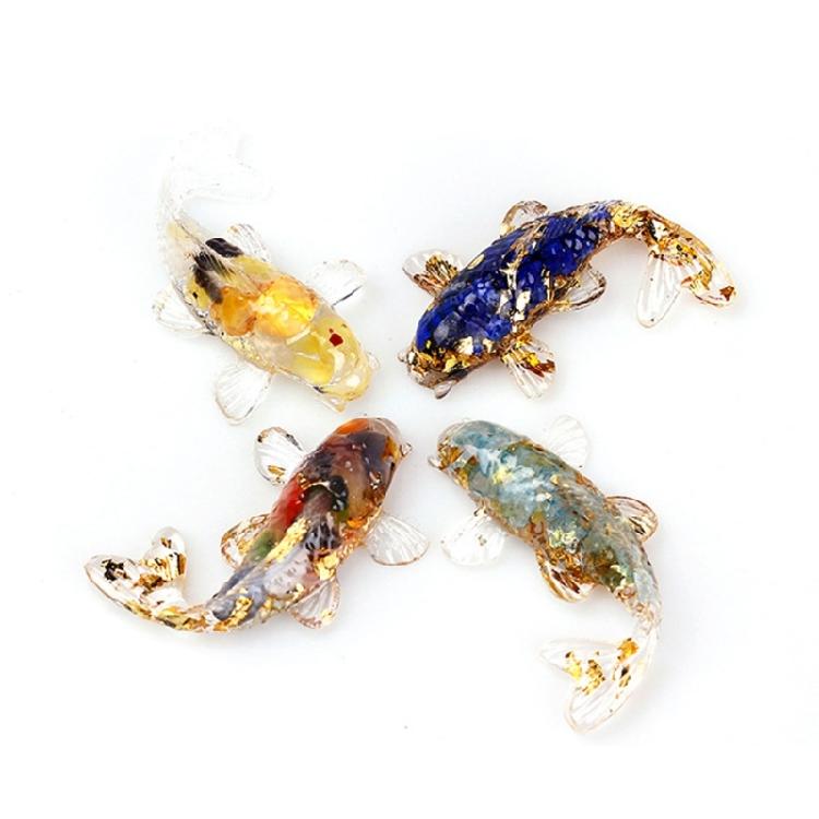 Natural Crystal Fish Mini Figurines Desktop Statue for Home Office Decorations