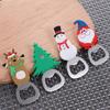 Santa Elk Snowman Christmas Beer Opener Stainless Steel Beer Starter Corkscrew Bottle Opener  Gift